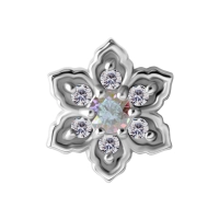 Labret Mandala flower opalizujący kryształek