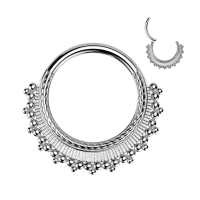 Stalowy septum daith helix clicker Mayari