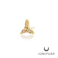 Mabel Champagne ozdoba push-in z żółtego złota 14k