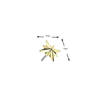 Złota ozdoba push-in Starlight