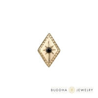 Etoile Black Diamond ozdoba push-in z żółtego złota 14k