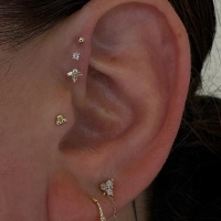 Gratitude ozdoba push-in z żółtego złota 14k