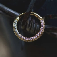 Demi clicker z żółtego złota 14k