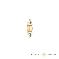 Crushing ozdoba push-in z żółtego złota 14k