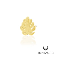 Monstera ozdoba push-in z żółtego złota 14k