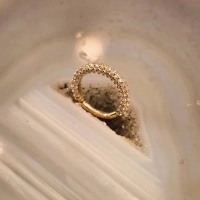 Demi clicker z żółtego złota 14k