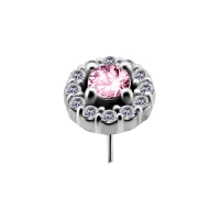 Grazia push-in top with pink gem