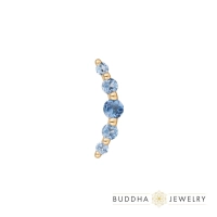 Eternal London Blue Topaz ozdoba push-in z żółtego złota 14k