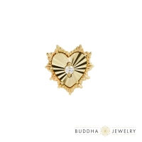 Bad Romance CZ ozdoba push-in z żółtego złota 14k