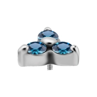 Labret Crystal Trinity błękitne kryształki