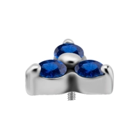 Labret Crystal Trinity szafirowe kryształki