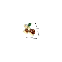 Złota ozdoba push-in Crystal Cherry