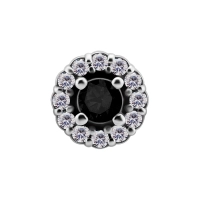 Grazia push-in top with black gem