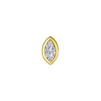 Lab-grown diamond marquise bezel set 18k gold
