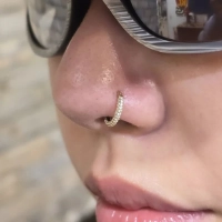 Demi clicker z żółtego złota 14k