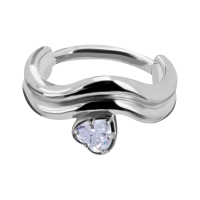 Helix conch clicker Wave with crystal heart