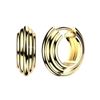 Złoty clicker do ucha  Multi ring