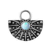 Piercing charm Xena white opal