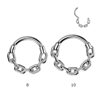 Stalowy septum daith helix clicker Chain
